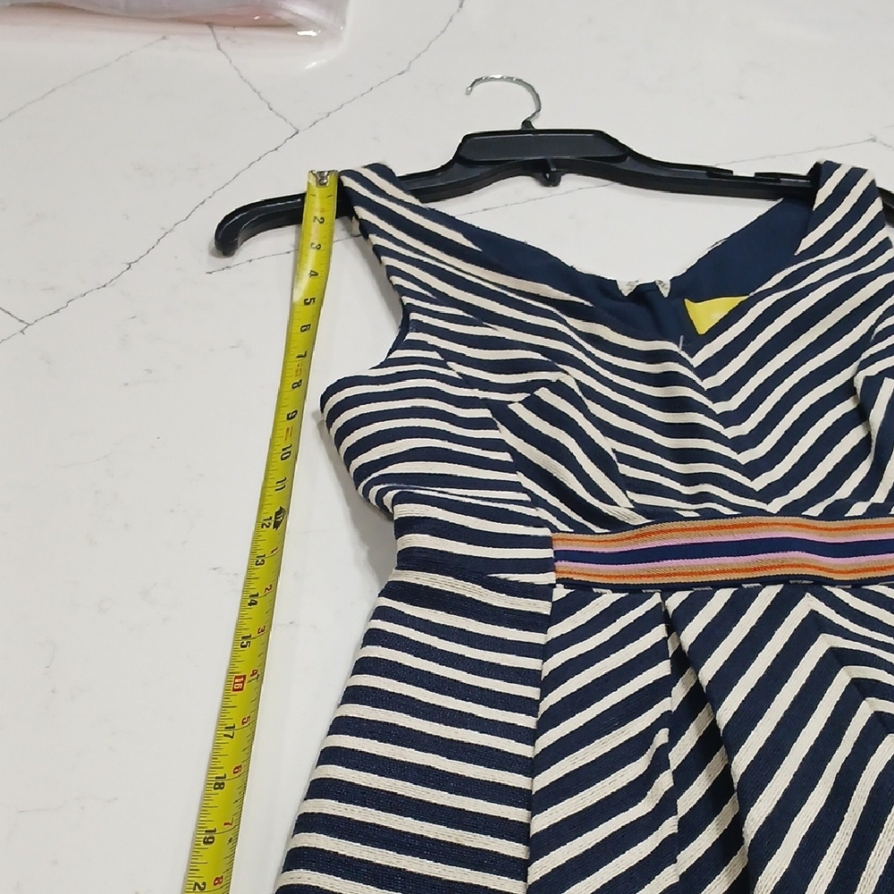 Maeve Black and White A-Line Midi Dress V-Neck Sleeveless New Without Tags - Picture 16 of 16